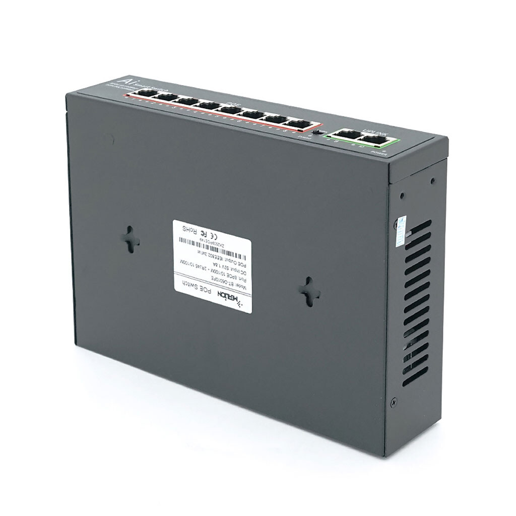 POE коммутатор Merlion 8 POE 10/100 + 2 RJ45 10/100 + встроенный блок питания 52V 1.8A - № 2 POE коммутатор Merlion 8 POE 10/100 + 2 RJ45 10/100 + встроенный блок питания 52V 1.8A - № 2