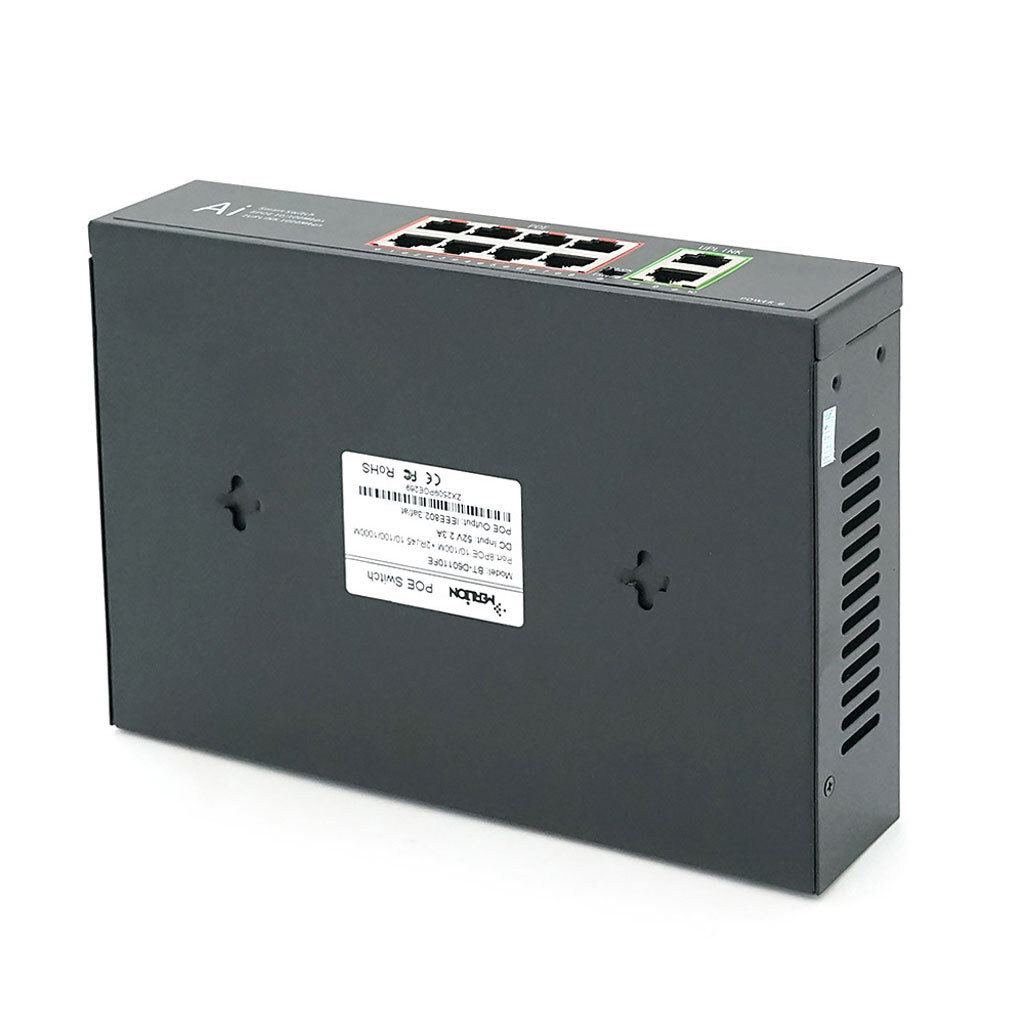 POE коммутатор Merlion 8 POE 10/100 + 2 RJ45 10/100/1000 + встроенный блок питания 52V 2.3A - № 2 POE коммутатор Merlion 8 POE 10/100 + 2 RJ45 10/100/1000 + встроенный блок питания 52V 2.3A - № 2