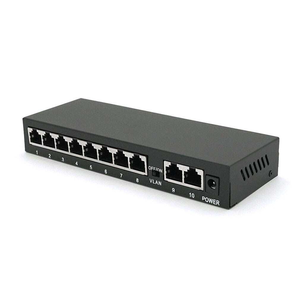 POE коммутатор Merlion 8 POE 10/100+2 RJ45 10/100 внешний блок питания 52V 1,85A - № 1 POE коммутатор Merlion 8 POE 10/100+2 RJ45 10/100 внешний блок питания 52V 1,85A - № 1