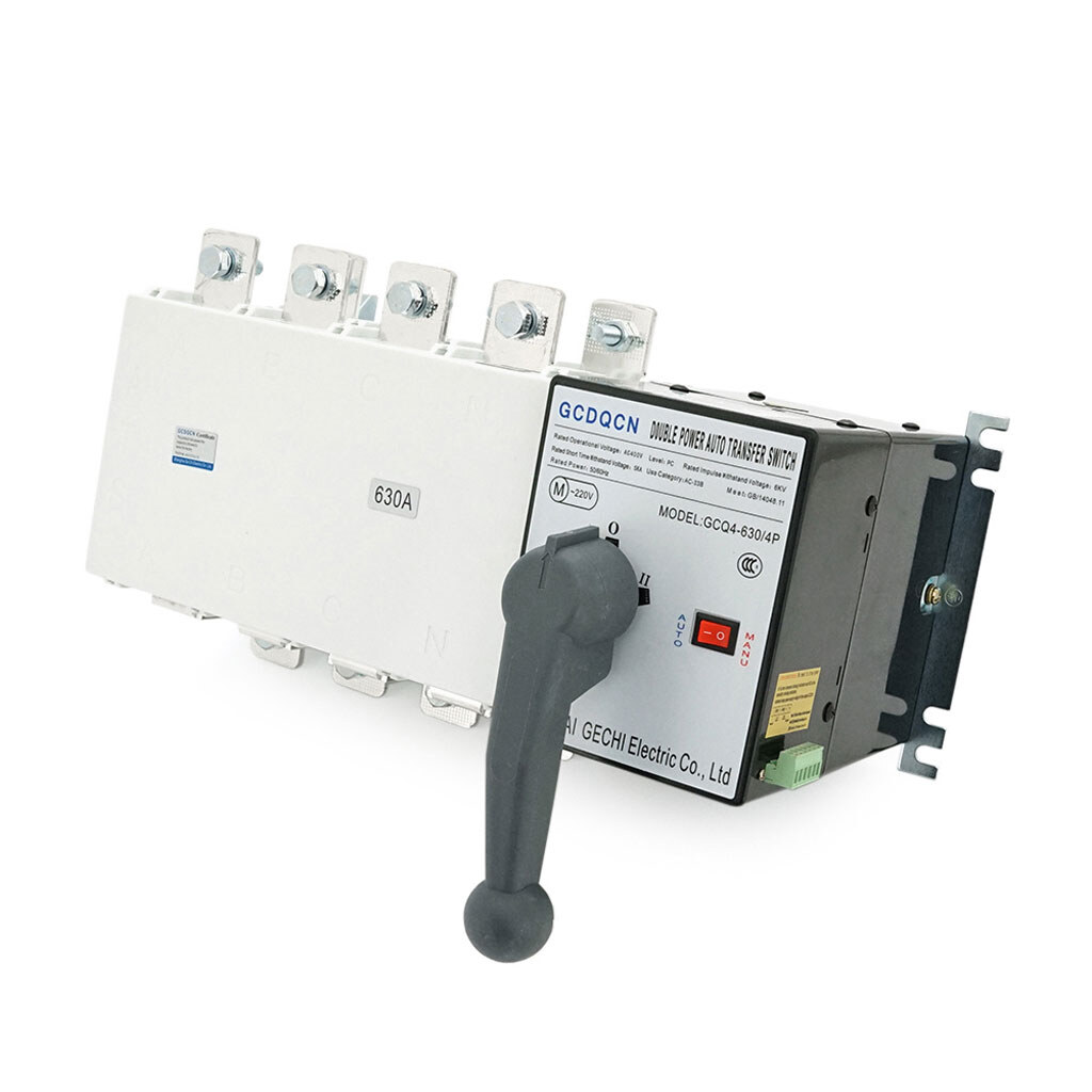 Автомат ввода резерва (АВР) четырехполюсный GCQ4P630A, 220V/630A, Отключающая способность KA:6, Винтовая фиксация, 443*273*265мм - № 1 Автомат ввода резерва (АВР) четырехполюсный GCQ4P630A, 220V/630A, Отключающая способность KA:6, Винтовая фиксация, 443*273*265мм - № 1