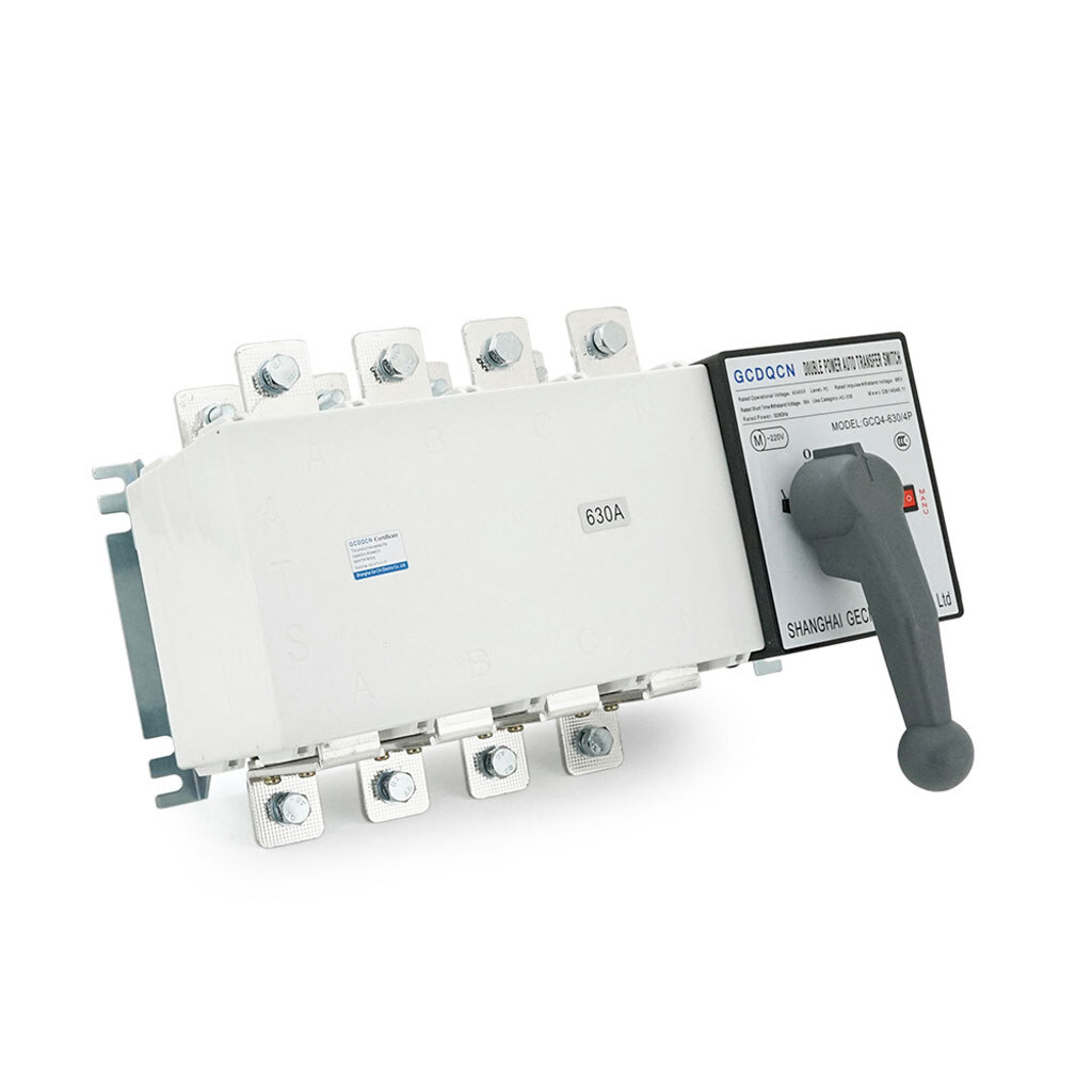 Автомат ввода резерва (АВР) четырехполюсный GCQ4P630A, 220V/630A, Отключающая способность KA:6, Винтовая фиксация, 443*273*265мм - № 2 Автомат ввода резерва (АВР) четырехполюсный GCQ4P630A, 220V/630A, Отключающая способность KA:6, Винтовая фиксация, 443*273*265мм - № 2