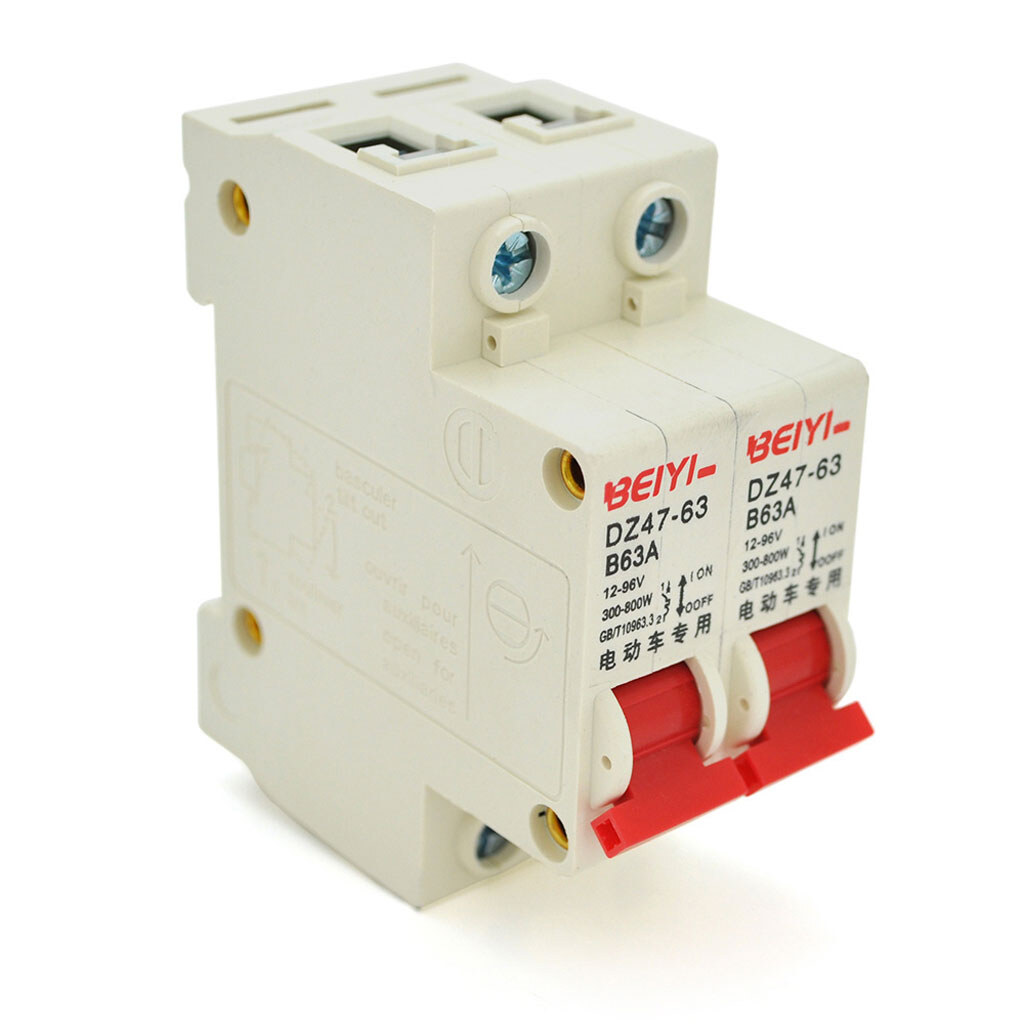 Автоматичний вимикач змінного струму BEIYI DZ47-63-2P-B63A, B63, 300-800W. 12-96V - № 1 Автоматичний вимикач змінного струму BEIYI DZ47-63-2P-B63A, B63, 300-800W. 12-96V - № 1