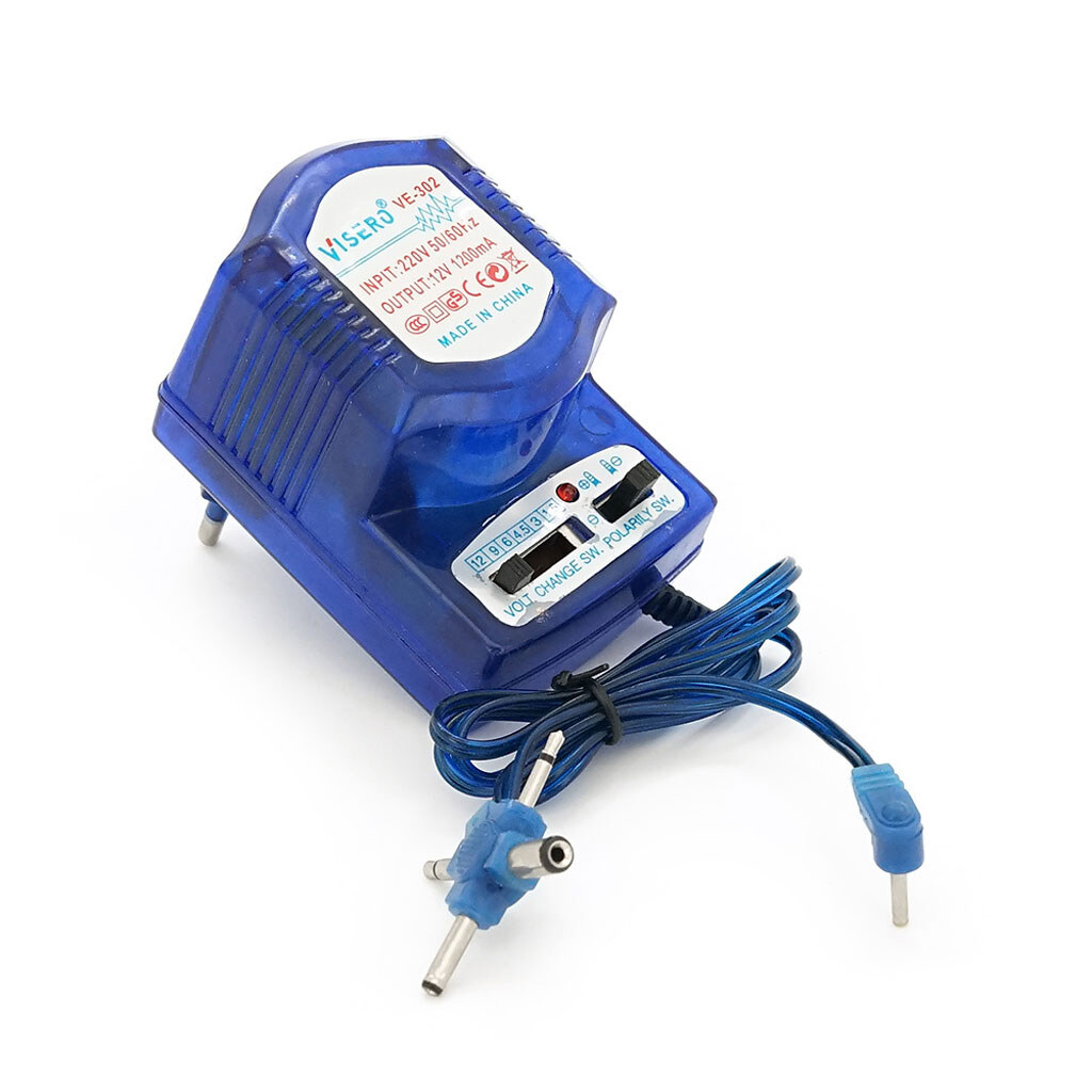 Адаптер питания VE-302 с регулировкой 1,5V-12V 1.2A, штекер 5,5*2,1, jack3,5, LED - индикация - № 1 Адаптер питания VE-302 с регулировкой 1,5V-12V 1.2A, штекер 5,5*2,1, jack3,5, LED - индикация - № 1