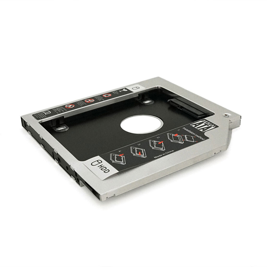 Адаптер підключення HDD 2.5 '' 9.5 mm в відсік приводу ноутбука SATA / mSATA (HDC-25), корпус aluminum+plastic, Blister, Q100 - № 1 Адаптер підключення HDD 2.5 '' 9.5 mm в відсік приводу ноутбука SATA / mSATA (HDC-25), корпус aluminum+plastic, Blister, Q100 - № 1