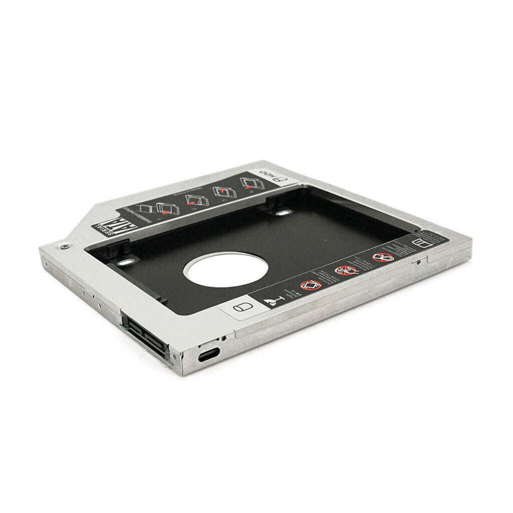 Адаптер підключення HDD 2.5 '' 9.5 mm в відсік приводу ноутбука SATA / mSATA (HDC-25), корпус aluminum+plastic, Blister, Q100 - № 2 Адаптер підключення HDD 2.5 '' 9.5 mm в відсік приводу ноутбука SATA / mSATA (HDC-25), корпус aluminum+plastic, Blister, Q100 - № 2