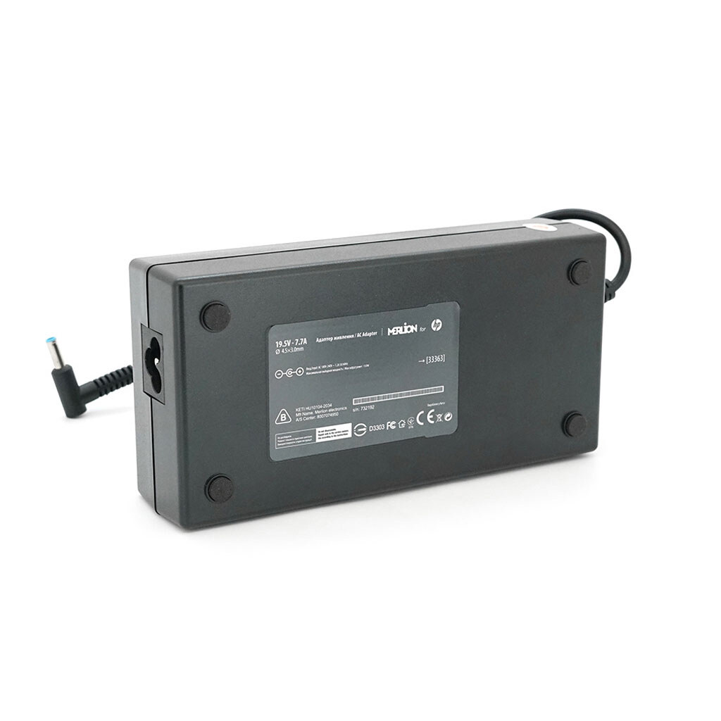 Блок живлення MERLION для ноутбукa HP 19.5V 7.7A (150 Вт) - № 4 Блок живлення MERLION для ноутбукa HP 19.5V 7.7A (150 Вт) - № 4