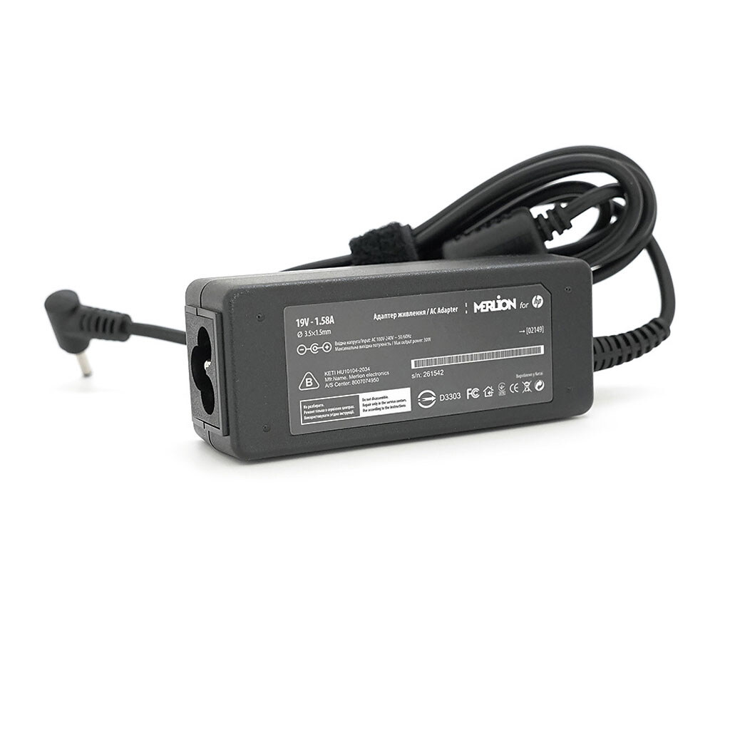 Блок питания MERLION для ноутбукa HP 19V 1.58A (30 Вт) - № 3 Блок питания MERLION для ноутбукa HP 19V 1.58A (30 Вт) - № 3