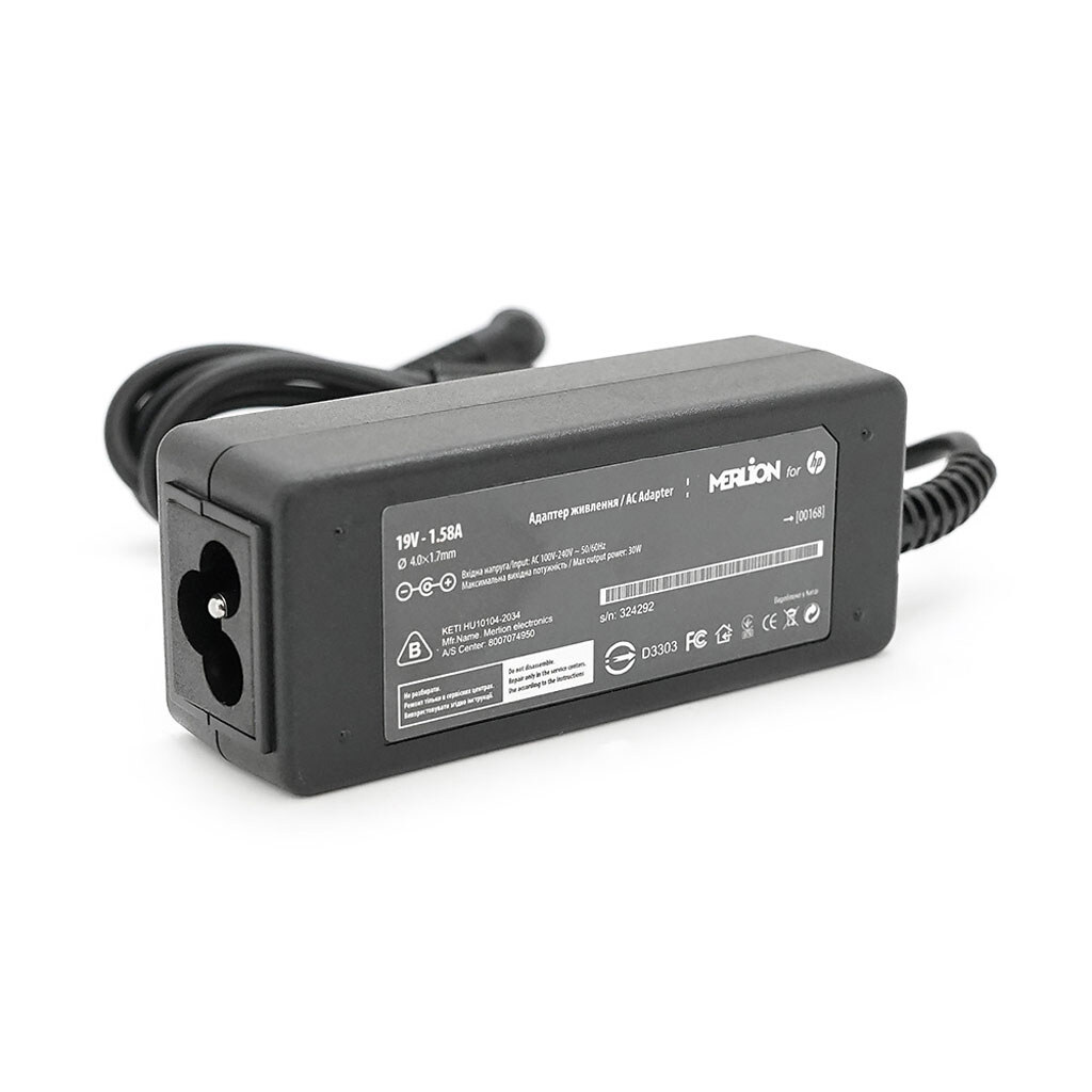 Блок питания MERLION для ноутбукa HP 19V 1.58A (30 Вт) - № 3 Блок питания MERLION для ноутбукa HP 19V 1.58A (30 Вт) - № 3