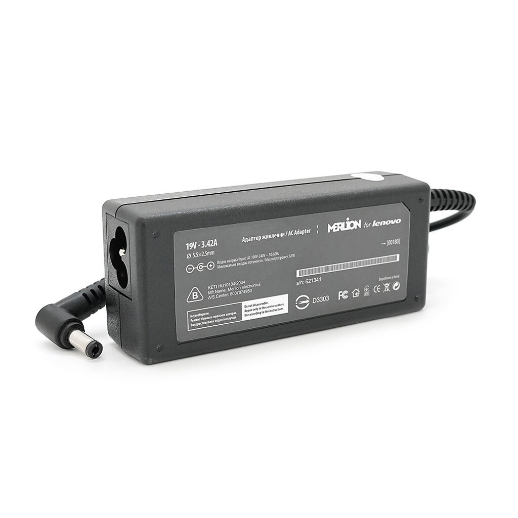 Блок питания MERLION для ноутбукa LENOVO 19V 3.42A (65 Вт) - № 3 Блок питания MERLION для ноутбукa LENOVO 19V 3.42A (65 Вт) - № 3