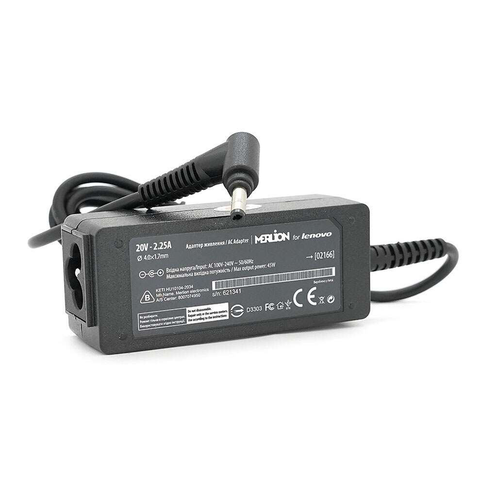 Блок питания MERLION для ноутбукa LENOVO 20V 2.25A (45 Вт) - № 3 Блок питания MERLION для ноутбукa LENOVO 20V 2.25A (45 Вт) - № 3