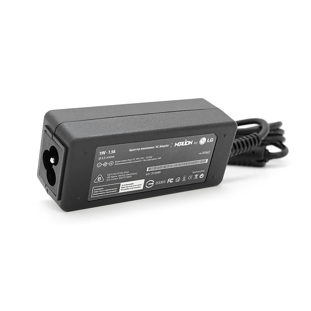 Блок питания MERLION для ноутбука LG 19V 1.9A (36 Вт) - № 3 Блок питания MERLION для ноутбука LG 19V 1.9A (36 Вт) - № 3