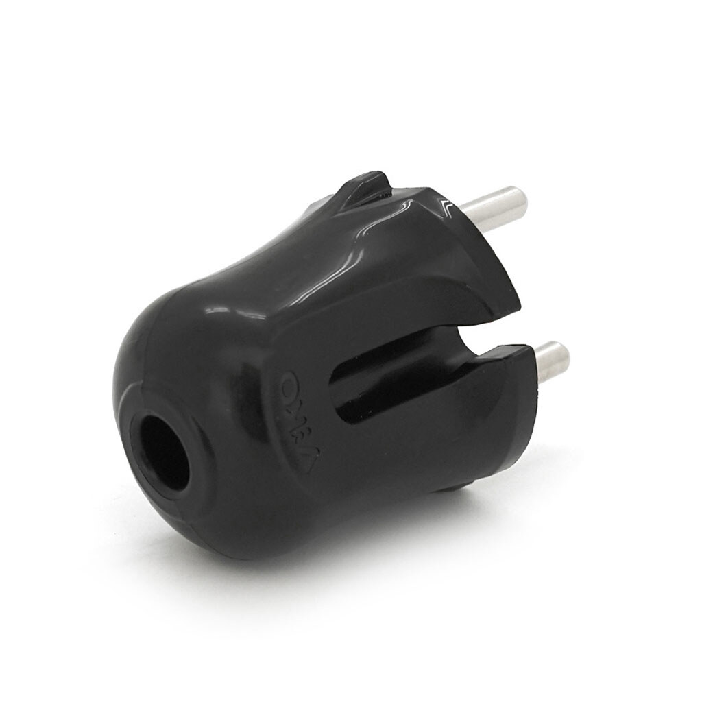 Вилка VIKO без заземления (mimoza) 7.5А 260V, Black. ПВХ - № 2 Вилка VIKO без заземления (mimoza) 7.5А 260V, Black. ПВХ - № 2