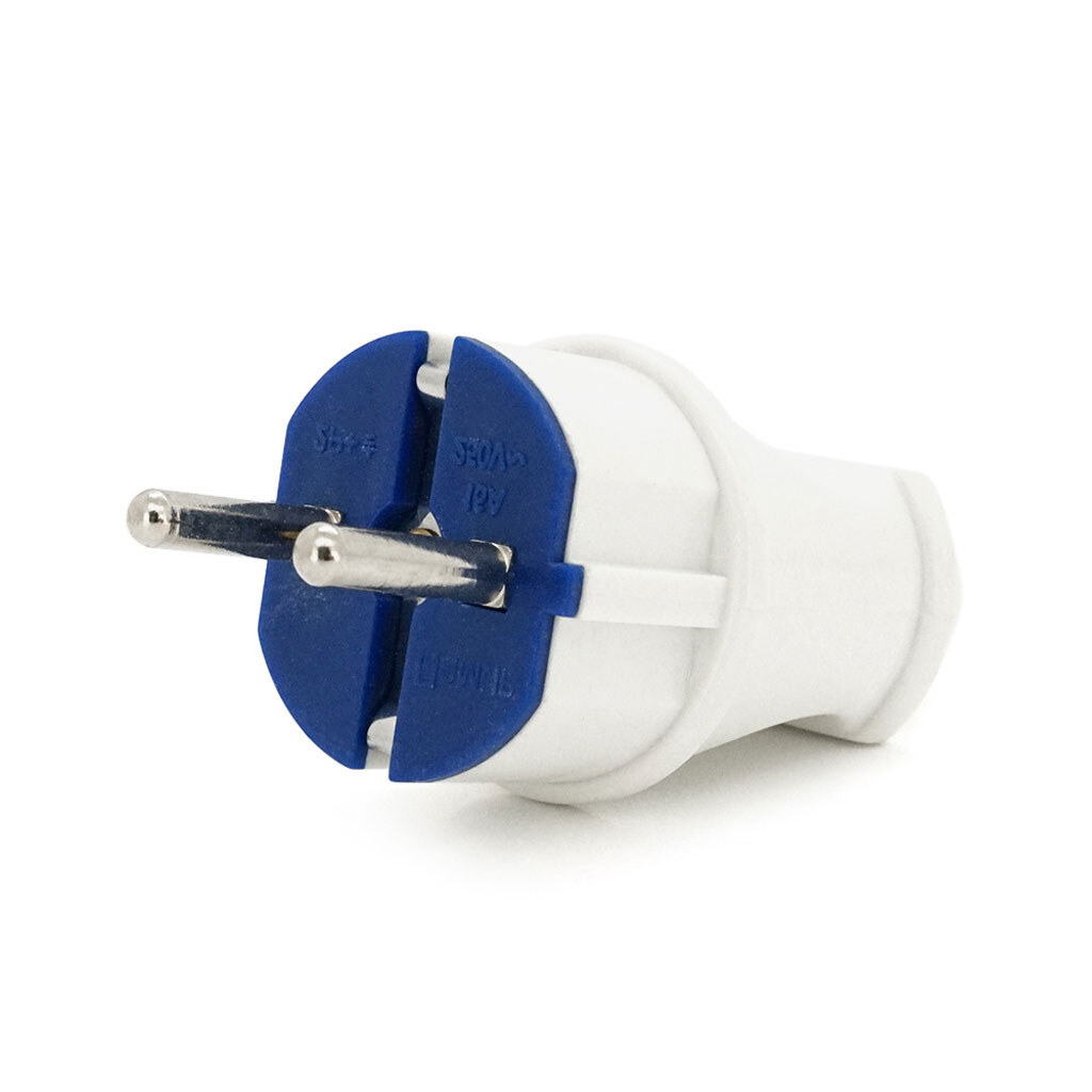 Вилка с заземлением 10/16А 250V A712, White, Q20 - № 2 Вилка с заземлением 10/16А 250V A712, White, Q20 - № 2
