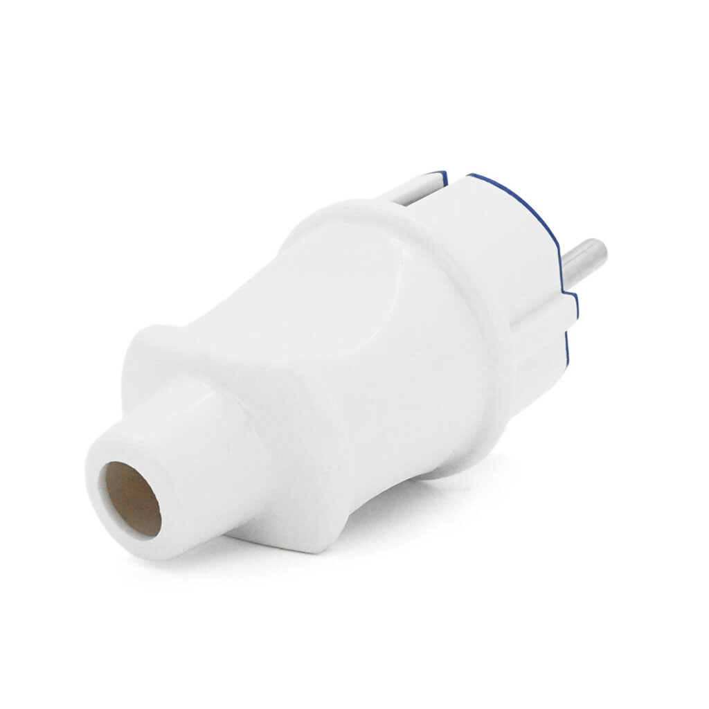 Вилка с заземлением 10/16А 250V A712, White, Q20 - № 3 Вилка с заземлением 10/16А 250V A712, White, Q20 - № 3