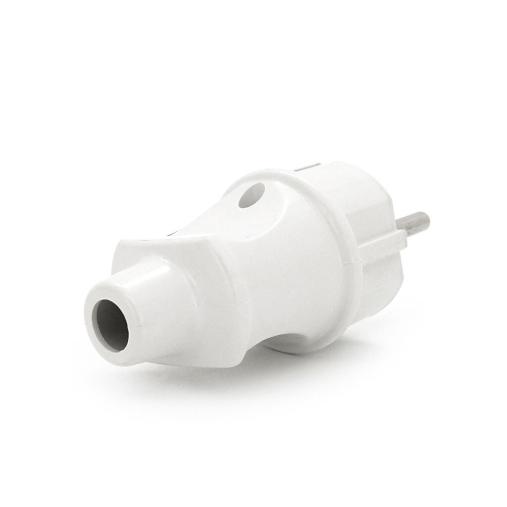 Вилка с заземлением, 16A 250V, A101, White, Q20 - № 2 Вилка с заземлением, 16A 250V, A101, White, Q20 - № 2