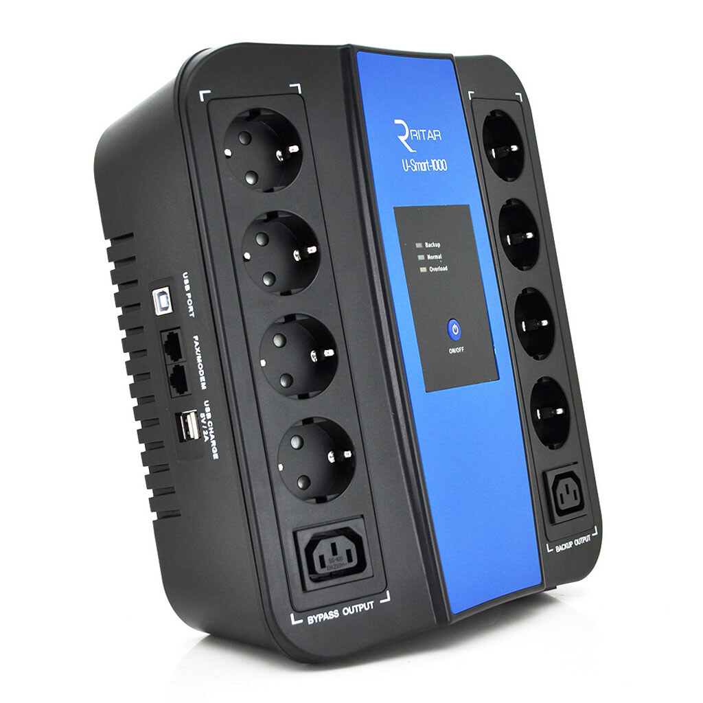 ИБП Ritar U-Smart-1000 (600W) - № 1 ИБП Ritar U-Smart-1000 (600W) - № 1