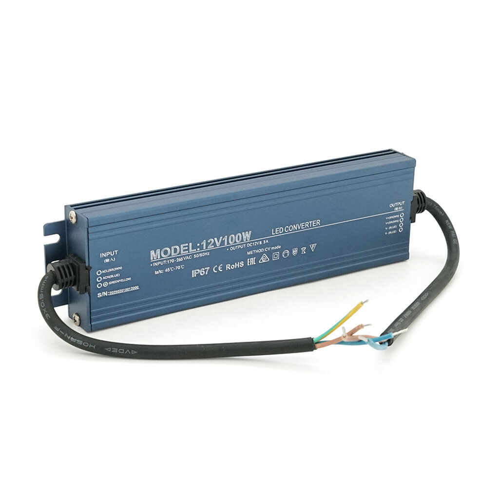 Імпульсний блок живлення герметичний (Led Converter) 12V 100W, IP67, 200х21х54 мм, Box - № 1 Імпульсний блок живлення герметичний (Led Converter) 12V 100W, IP67, 200х21х54 мм, Box - № 1