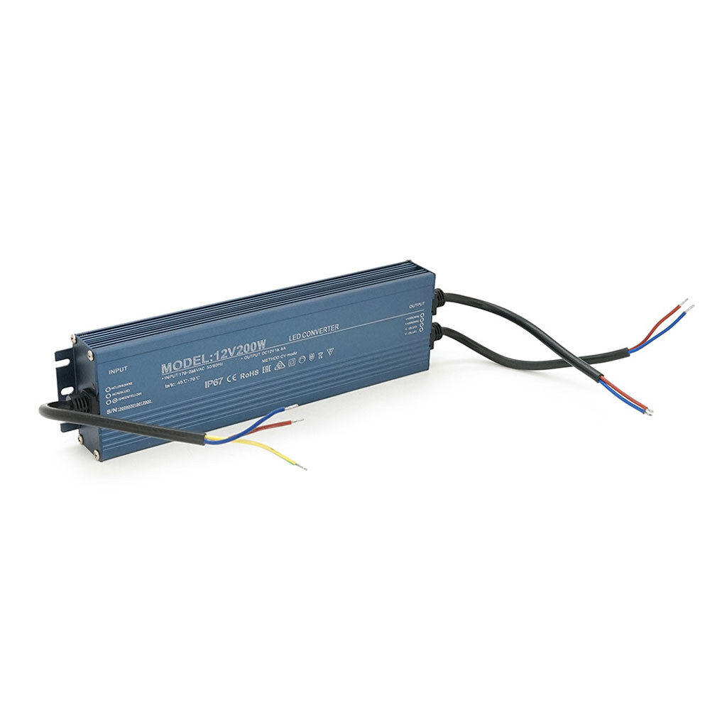 Імпульсний блок живлення герметичний (Led Converter) 12V 200W, IP67, 250х29х65 мм, Box - № 1 Імпульсний блок живлення герметичний (Led Converter) 12V 200W, IP67, 250х29х65 мм, Box - № 1