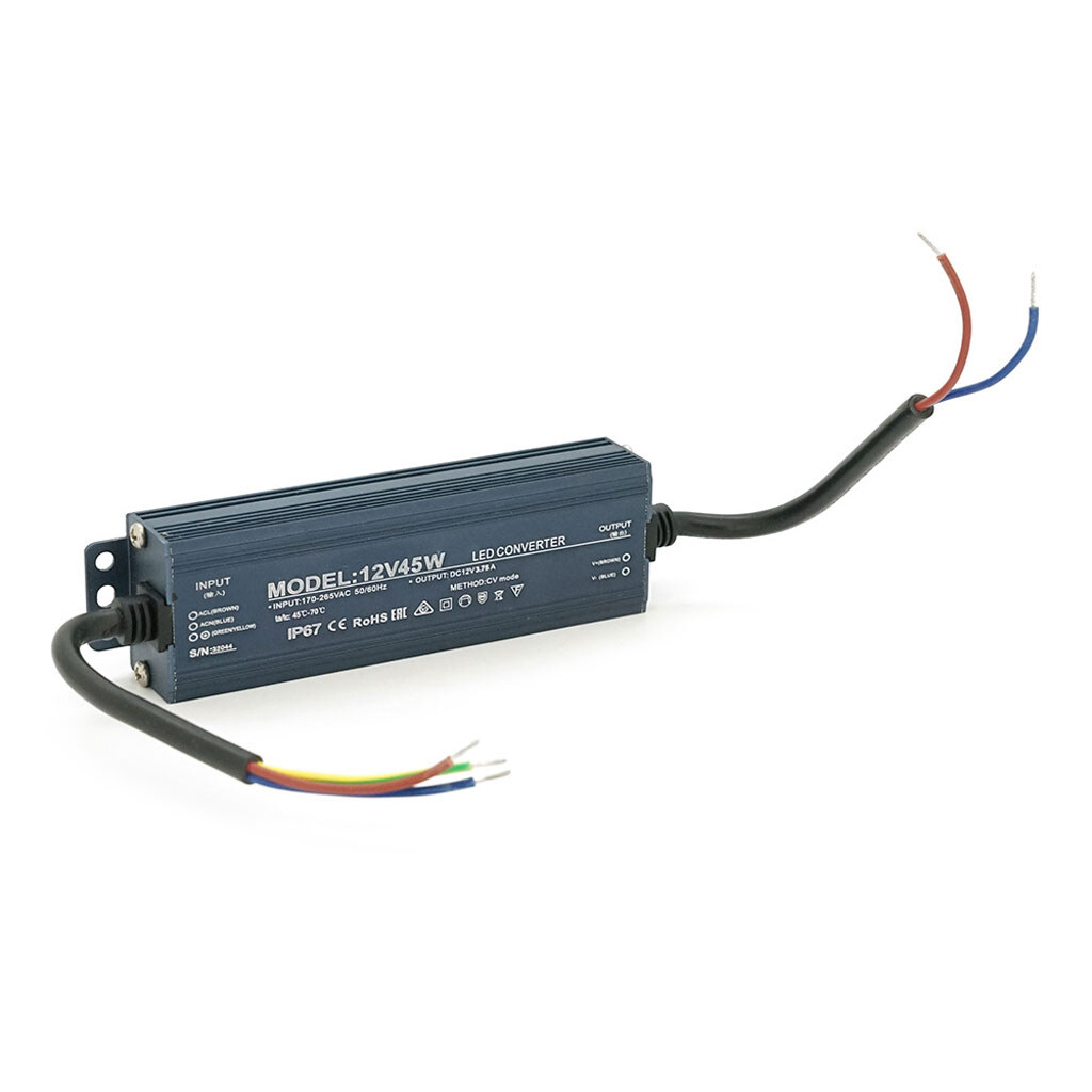 Імпульсний блок живлення герметичний (Led Converter) 12V 45W, IP67, 137х21х37 мм, Box - № 1 Імпульсний блок живлення герметичний (Led Converter) 12V 45W, IP67, 137х21х37 мм, Box - № 1
