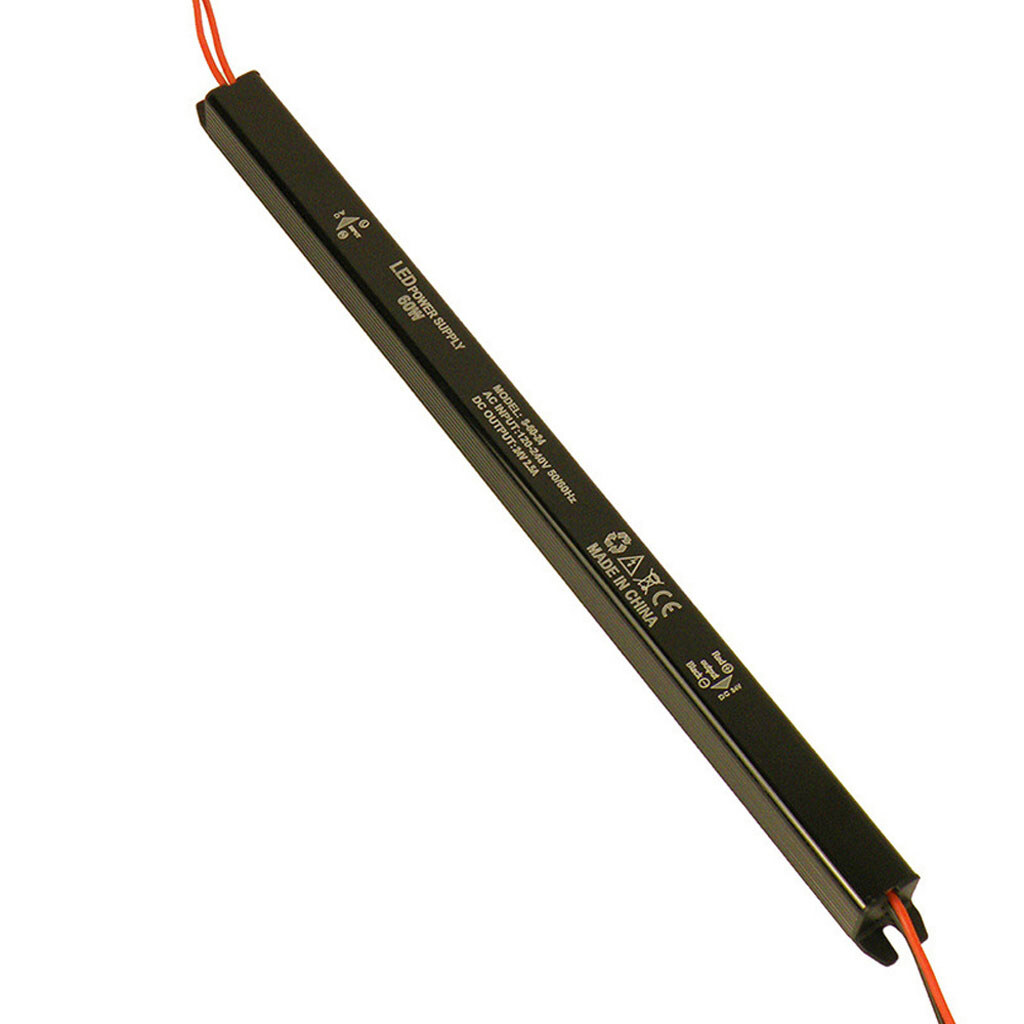 Імпульсний блок живлення герметичний PSW24-60 24В 2.5А (60Вт) IP20 (312*18*18) - № 1 Імпульсний блок живлення герметичний PSW24-60 24В 2.5А (60Вт) IP20 (312*18*18) - № 1