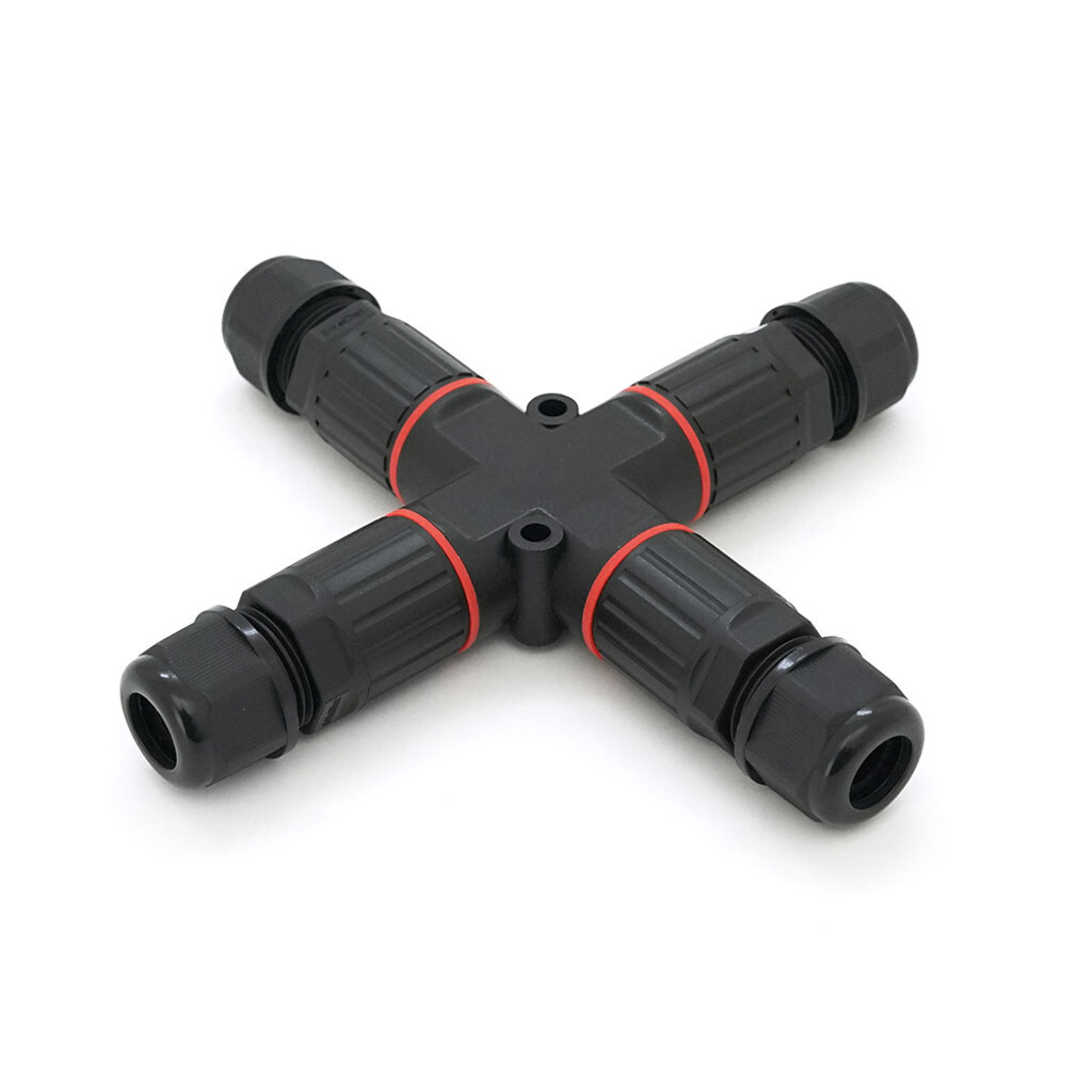Кабельный X-разветвитель EW-P20X-2P, под кабель 9-12 мм, 24A, 450V, Black - № 1 Кабельный X-разветвитель EW-P20X-2P, под кабель 9-12 мм, 24A, 450V, Black - № 1