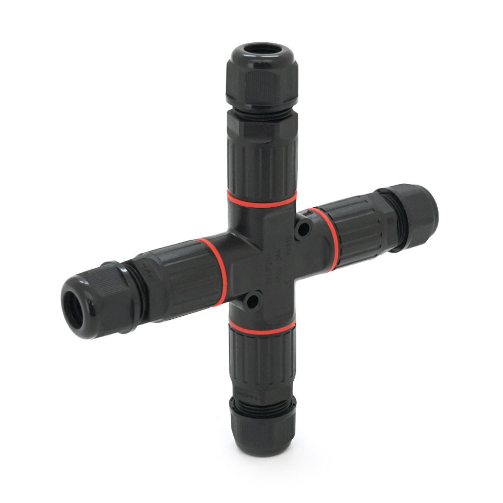 Кабельный X-разветвитель EW-P20X-2P, под кабель 9-12 мм, 24A, 450V, Black - № 2 Кабельный X-разветвитель EW-P20X-2P, под кабель 9-12 мм, 24A, 450V, Black - № 2