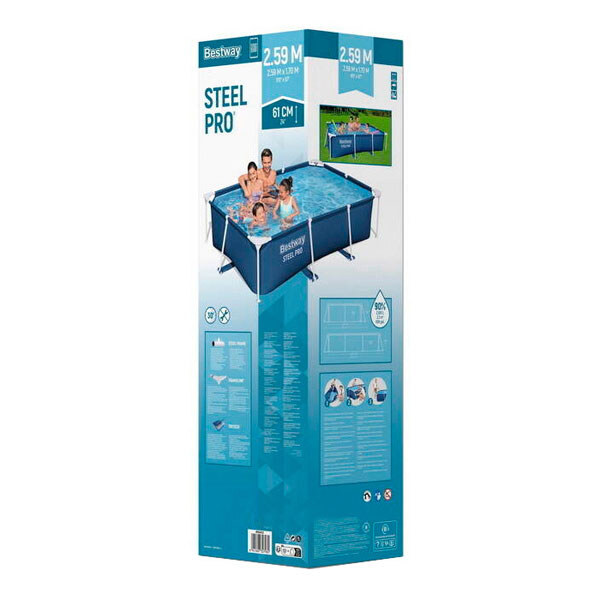 Каркасный бассейн "Steel Pro". 259х170х61см - № 3 Каркасный бассейн "Steel Pro". 259х170х61см - № 3