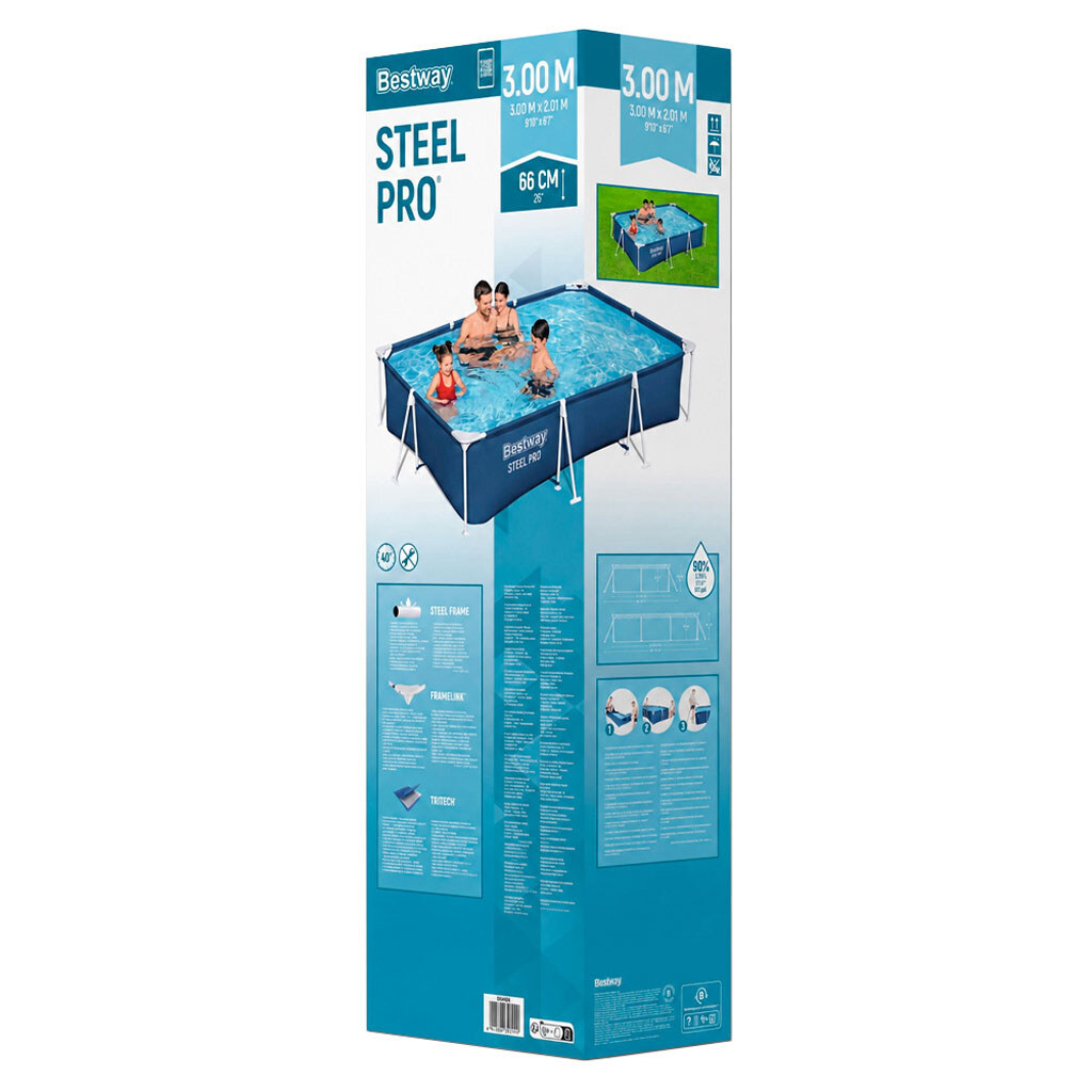 Каркасный бассейн "Steel Pro". 300х201х66см - № 3 Каркасный бассейн "Steel Pro". 300х201х66см - № 3