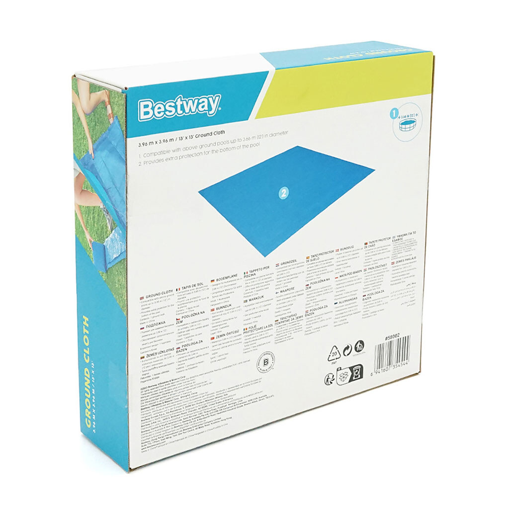 Коврик-подложка для бассейнов. 396х396см. 70 г/м2. 1.2 кг. Blue. Box - № 3 Коврик-подложка для бассейнов. 396х396см. 70 г/м2. 1.2 кг. Blue. Box - № 3