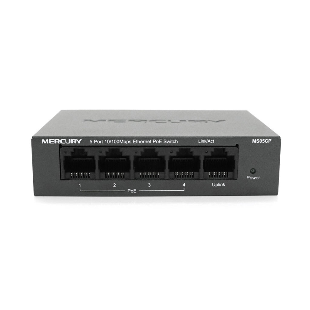 Коммутатор POE 48V Mercury MS05CP 4 портов POE+1 порт Ethernet (Uplink ) 10/100 Мбит/сек, БП в комплекте + переходник - № 5 Коммутатор POE 48V Mercury MS05CP 4 портов POE+1 порт Ethernet (Uplink ) 10/100 Мбит/сек, БП в комплекте + переходник - № 5