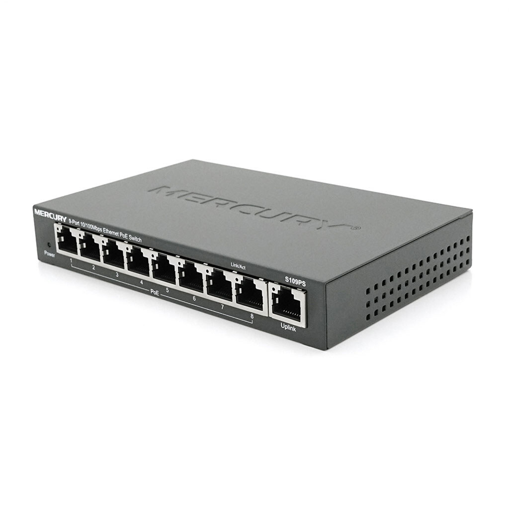 Комутатор POE 48V Mercury S109PS 8 портів POE + 1 порт Ethernet (Uplink) 10/100 Мбіт / сек, БП в комплекті, BOX Q200 (258 * 196 * 66) 0,72 кг (158 * 99 * 25) - № 3 Комутатор POE 48V Mercury S109PS 8 портів POE + 1 порт Ethernet (Uplink) 10/100 Мбіт / сек, БП в комплекті, BOX Q200 (258 * 196 * 66) 0,72 кг (158 * 99 * 25) - № 3