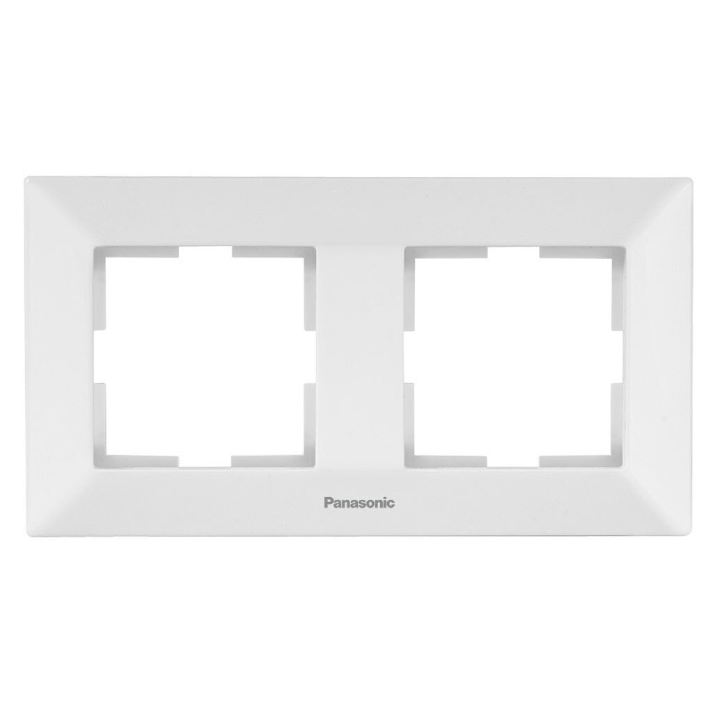 Рамка Panasonic Arkedia Slim двойная, горизонтальная, белая - № 1 Рамка Panasonic Arkedia Slim двойная, горизонтальная, белая - № 1