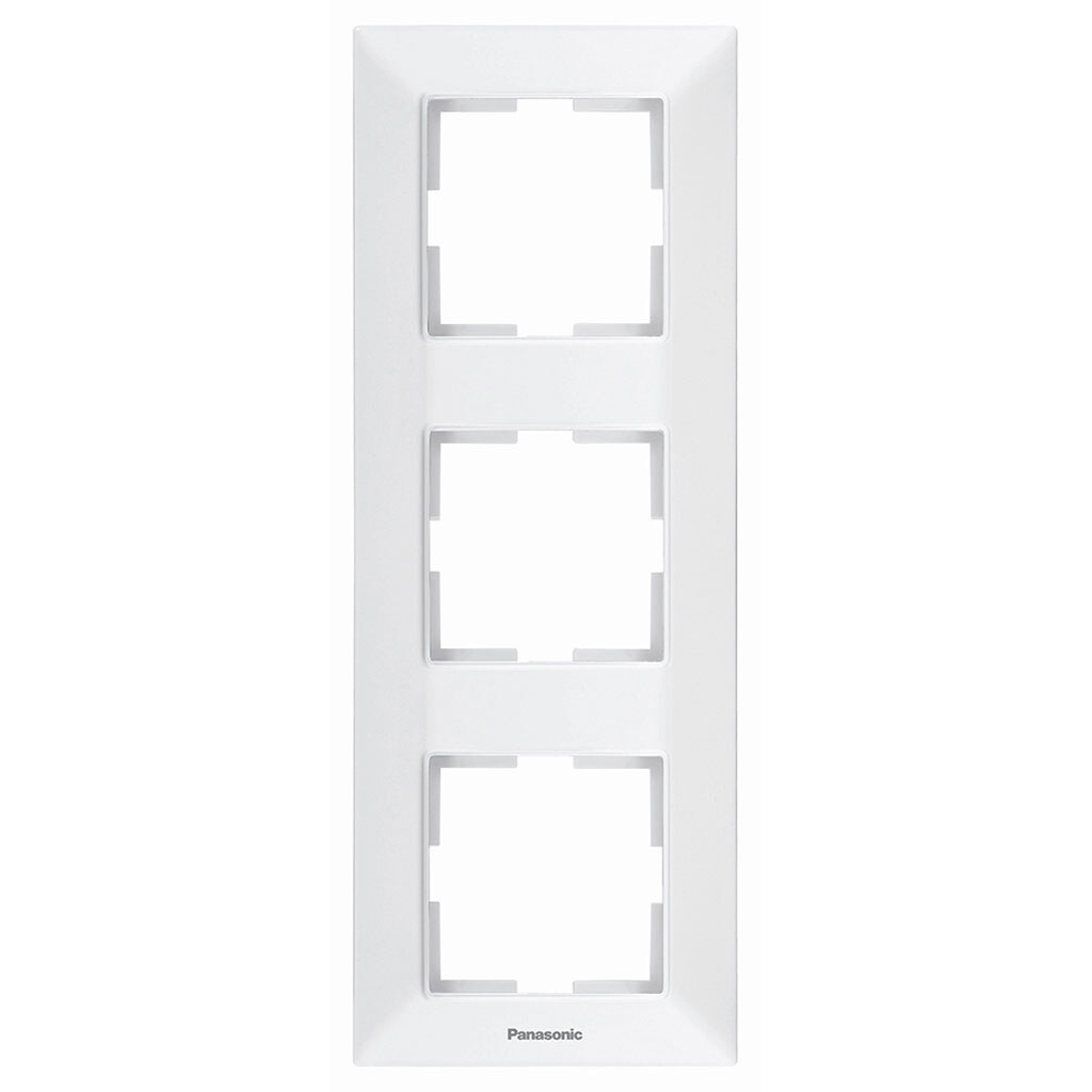 Рамка Panasonic Arkedia Slim тройная, вертикальная, белая - № 1 Рамка Panasonic Arkedia Slim тройная, вертикальная, белая - № 1