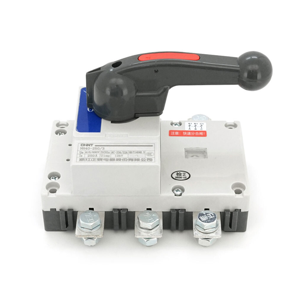 Ручной выключатель/разъединитель/рубильник CHINT NH40-250/3P, 380V, 250A - № 3 Ручной выключатель/разъединитель/рубильник CHINT NH40-250/3P, 380V, 250A - № 3
