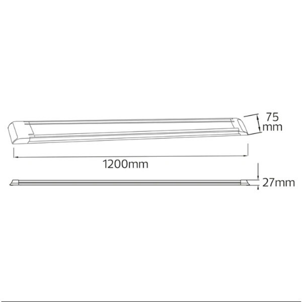 Світлодіодний світильник GAMA-80 80W, 220V, 6400K 1200x75x27мм, Білий - № 2 Світлодіодний світильник GAMA-80 80W, 220V, 6400K 1200x75x27мм, Білий - № 2