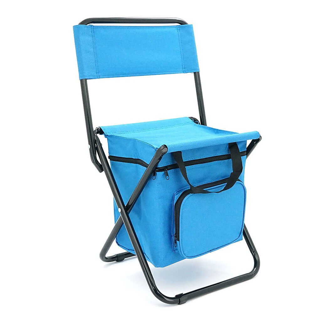 Складной стул + сумка-холодильник Voltronic, Синий - № 1 Складной стул + сумка-холодильник Voltronic, Синий - № 1