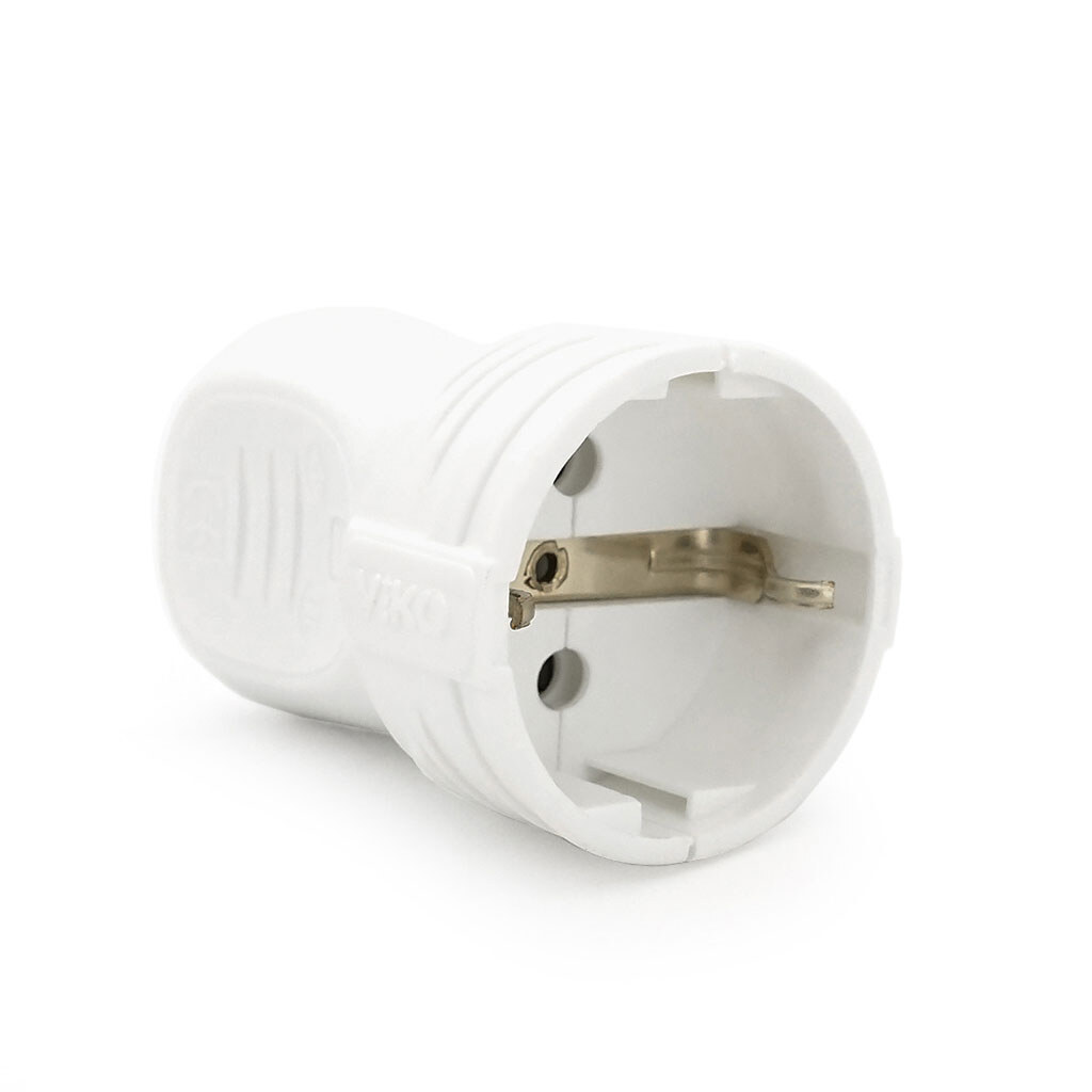 Штепсельне гніздо VIKO без заземлення 7.5А 260V. White. ПВХ - № 1 Штепсельне гніздо VIKO без заземлення 7.5А 260V. White. ПВХ - № 1