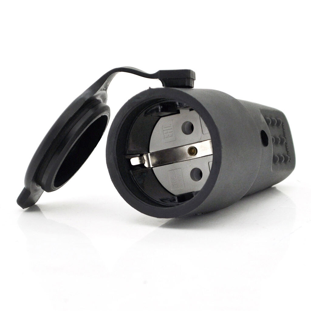 Штепсельное гнездо с заземлением IP44 16A 250V 602228, Black - № 1 Штепсельное гнездо с заземлением IP44 16A 250V 602228, Black - № 1