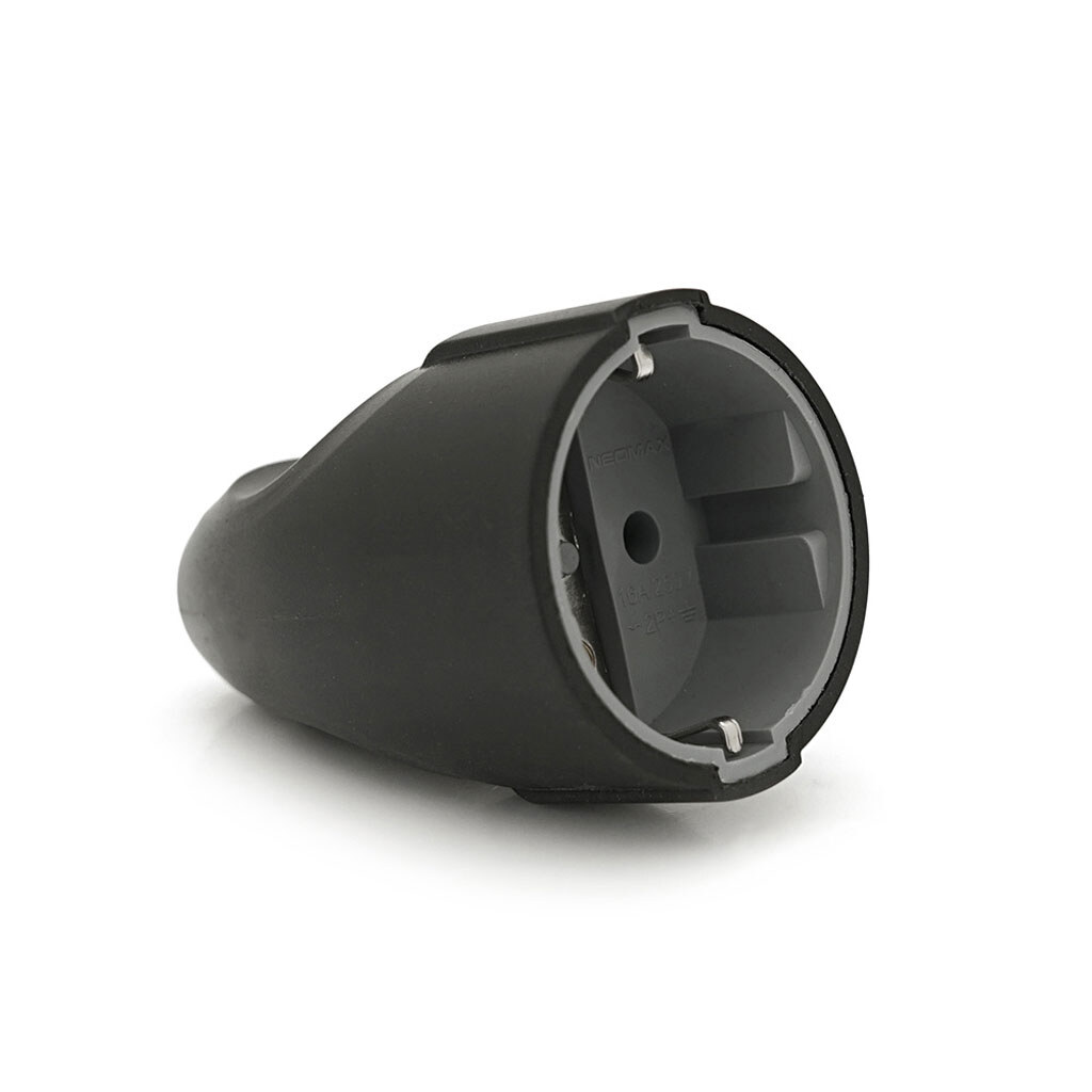 Штепсельне гніздо із заземленням, 16A 250V A102B, Black, Q20 - № 1 Штепсельне гніздо із заземленням, 16A 250V A102B, Black, Q20 - № 1