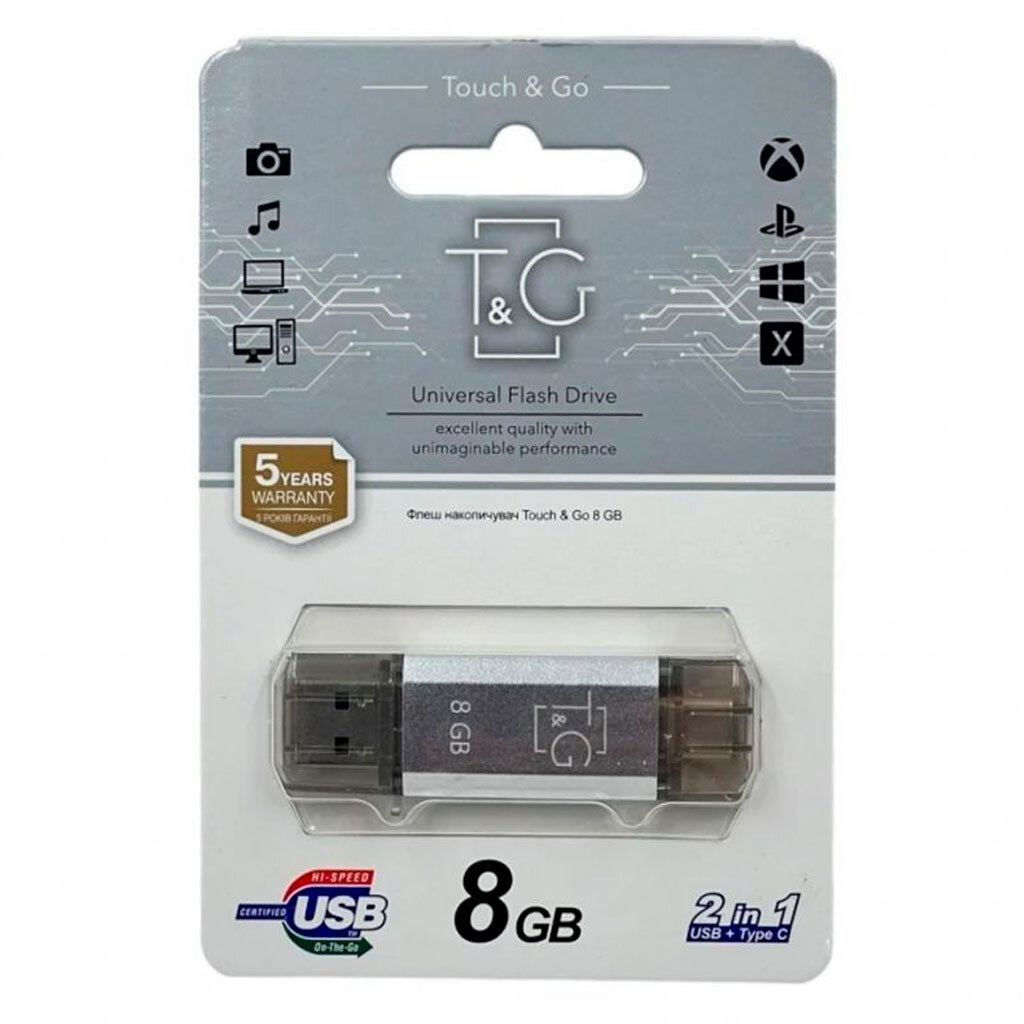 USB Flash T&G Star 009, 8 Гб., Серебряный - № 2 USB Flash T&G Star 009, 8 Гб., Серебряный - № 2