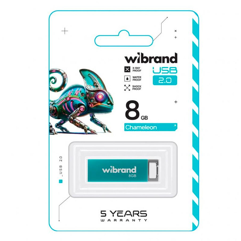 USB Flash Wibrand Chameleon, 8 Гб., Голубой - № 2 USB Flash Wibrand Chameleon, 8 Гб., Голубой - № 2