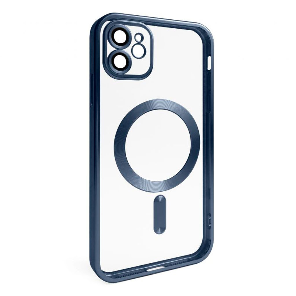 Чехол (накладка) Apple iPhone 11, Metallic Full Camera, MagSafe, Dark Blue Matte, Синий - № 1 Чехол (накладка) Apple iPhone 11, Metallic Full Camera, MagSafe, Dark Blue Matte, Синий - № 1