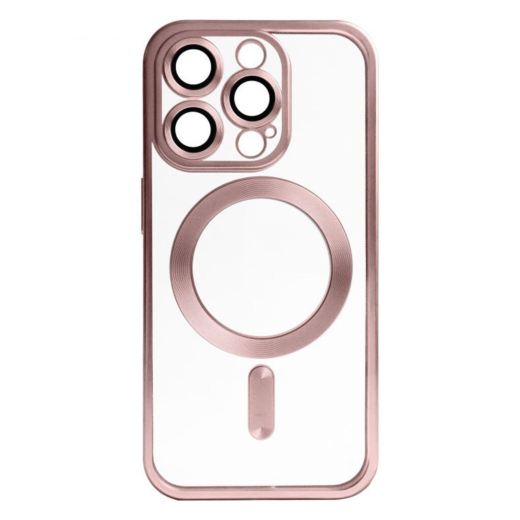 Чохол (накладка) Apple iPhone 15 Pro Max, Metallic Full Camera, Pink Matte, MagSafe, Рожевий - № 1 Чохол (накладка) Apple iPhone 15 Pro Max, Metallic Full Camera, Pink Matte, MagSafe, Рожевий - № 1