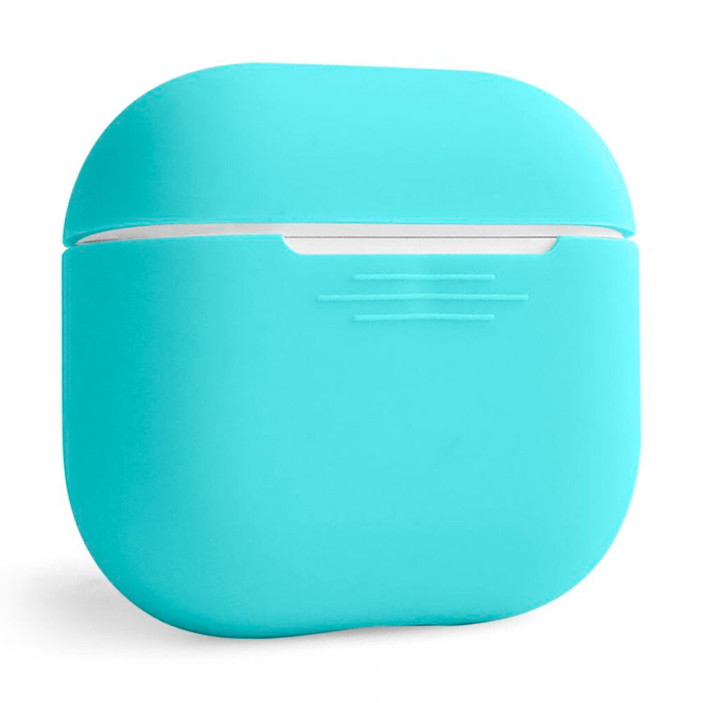 Чехол (накладка) Apple AirPods 4, Silicone Classic Case, Coast Blue, Голубой - № 2 Чехол (накладка) Apple AirPods 4, Silicone Classic Case, Coast Blue, Голубой - № 2