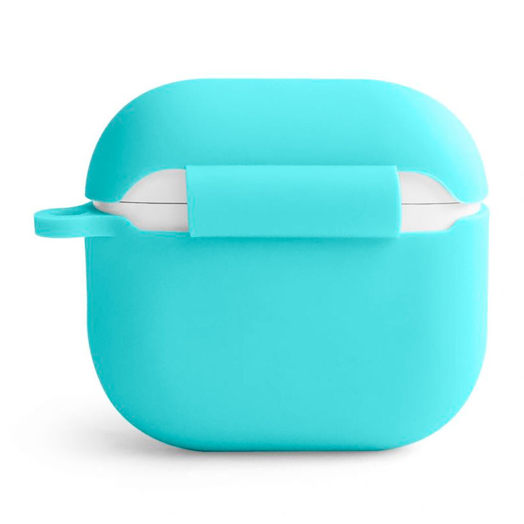 Чехол (накладка) Apple AirPods 4, Silicone Classic Case, Coast Blue, Голубой - № 3 Чехол (накладка) Apple AirPods 4, Silicone Classic Case, Coast Blue, Голубой - № 3
