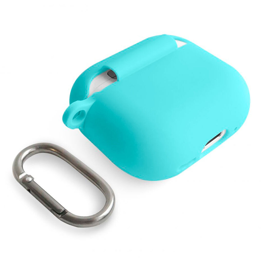 Чехол (накладка) Apple AirPods 4, Silicone Classic Case, Coast Blue, Голубой - № 4 Чехол (накладка) Apple AirPods 4, Silicone Classic Case, Coast Blue, Голубой - № 4