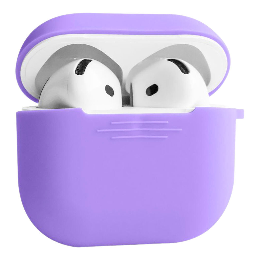 Чехол (накладка) Apple AirPods 4, Silicone Classic Case, Violet, Сиреневый - № 1 Чехол (накладка) Apple AirPods 4, Silicone Classic Case, Violet, Сиреневый - № 1