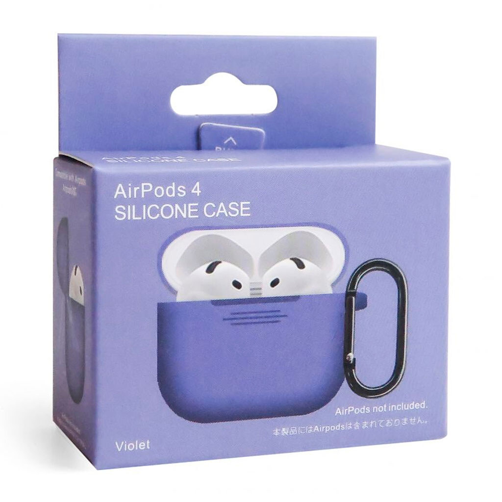 Чехол (накладка) Apple AirPods 4, Silicone Classic Case, Violet, Сиреневый - № 5 Чехол (накладка) Apple AirPods 4, Silicone Classic Case, Violet, Сиреневый - № 5