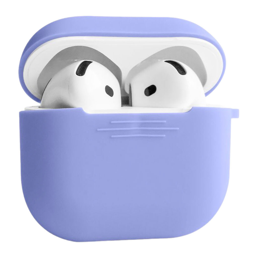 Чохол (накладка) Apple AirPods 4, Silicone Classic Case, Фіолетовий - № 1 Чохол (накладка) Apple AirPods 4, Silicone Classic Case, Фіолетовий - № 1