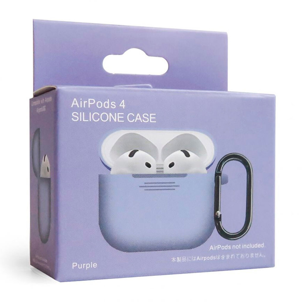 Чохол (накладка) Apple AirPods 4, Silicone Classic Case, Фіолетовий - № 5 Чохол (накладка) Apple AirPods 4, Silicone Classic Case, Фіолетовий - № 5